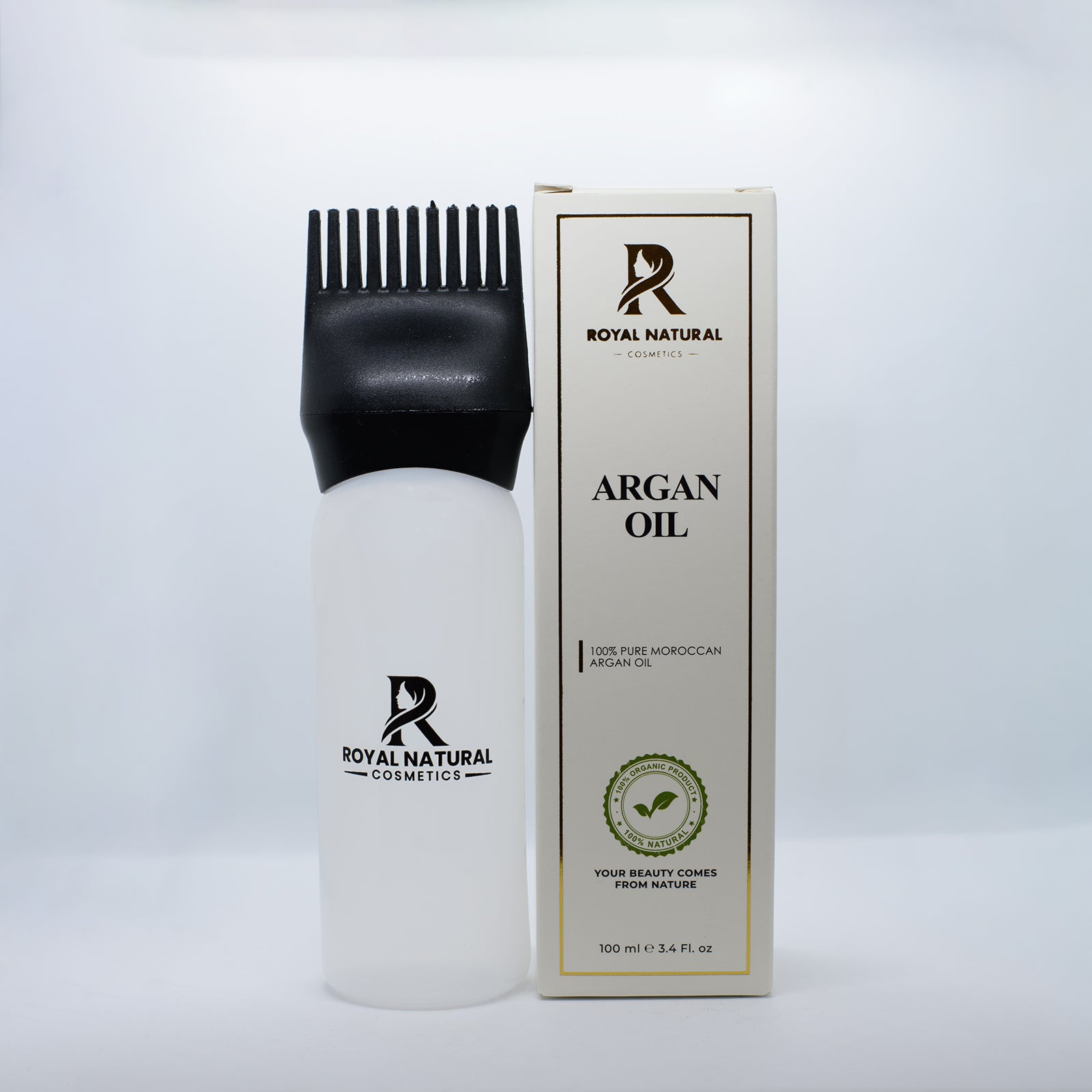 Applicator bottle with comb cap