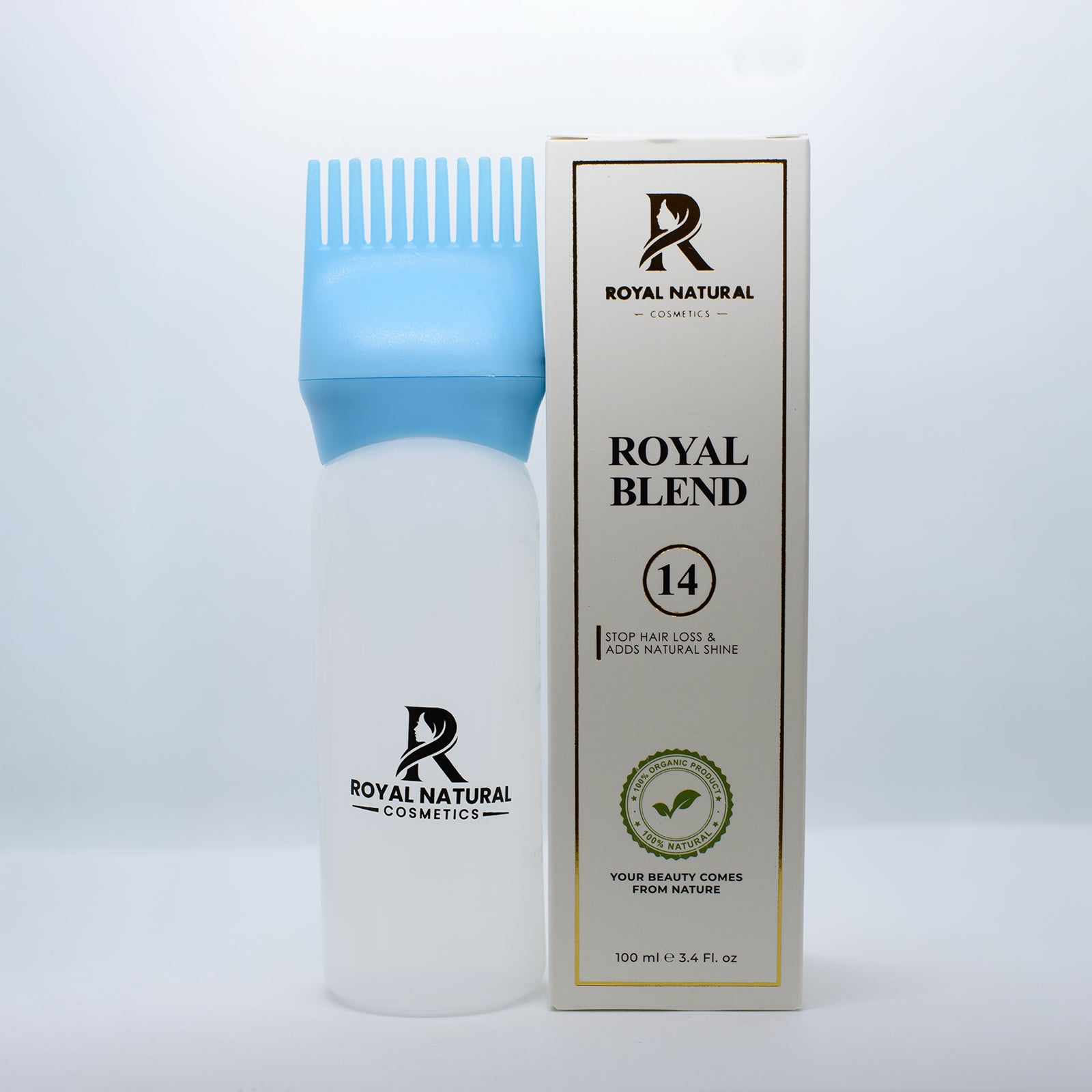 Applicator bottle with comb cap