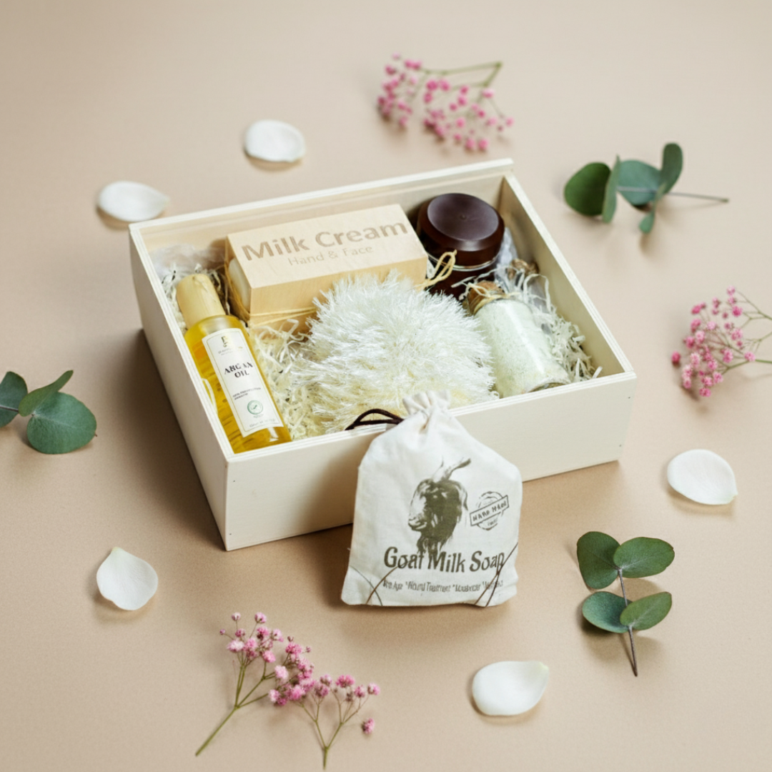 Giftset Geitenmelk – Gevoelige Huid & Hydratatie