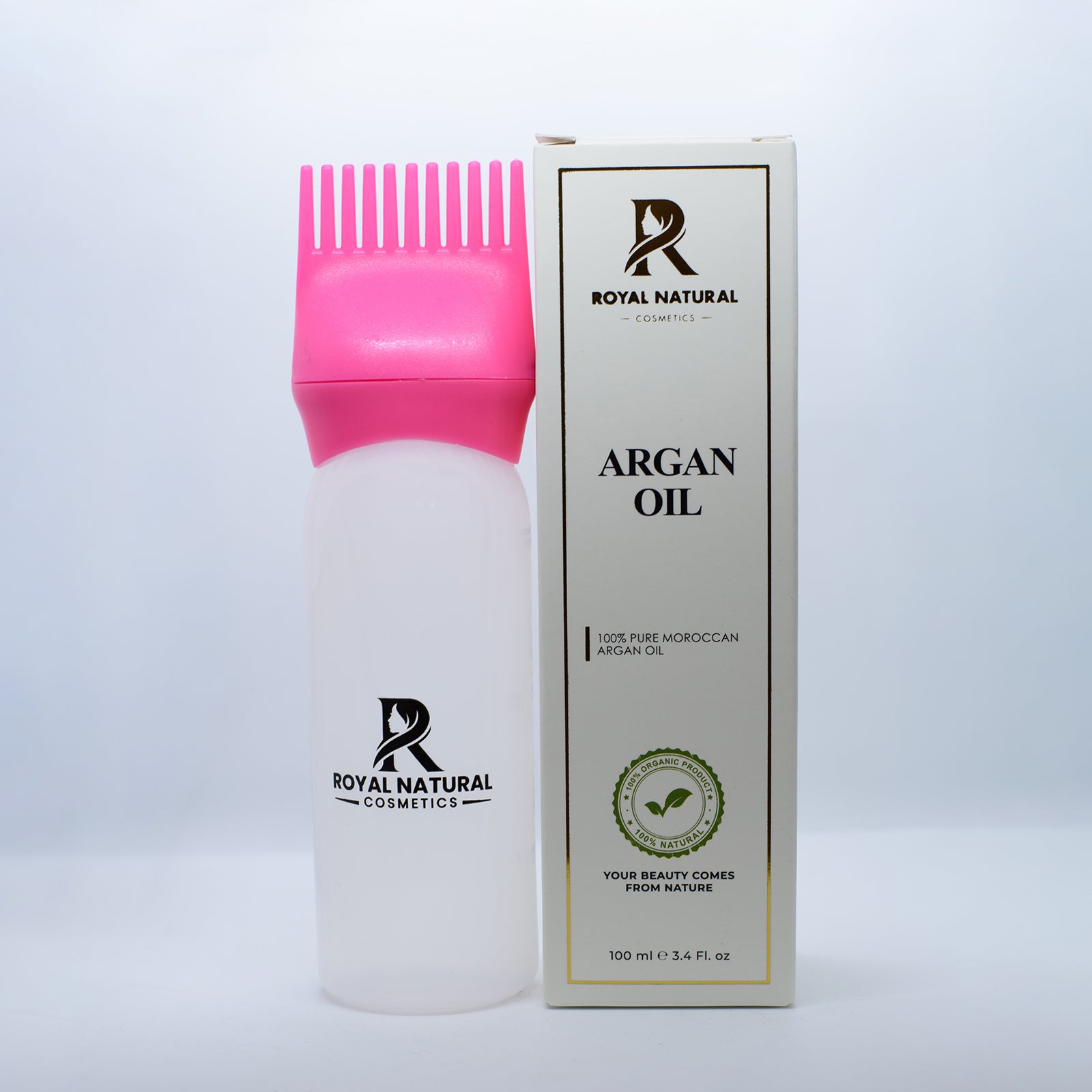 Applicator bottle with comb cap