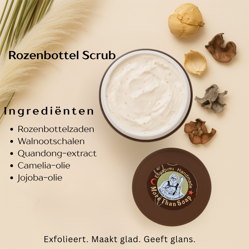 Rozenbottel Scrub – Zachte Exfoliatie
