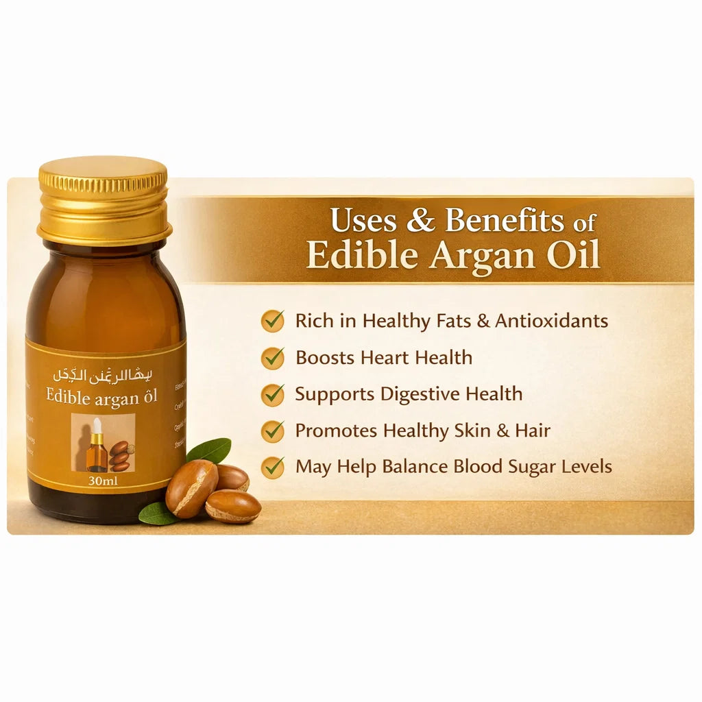 Arganolie Eetbaar 30ml – Rijk aan Vitamine E